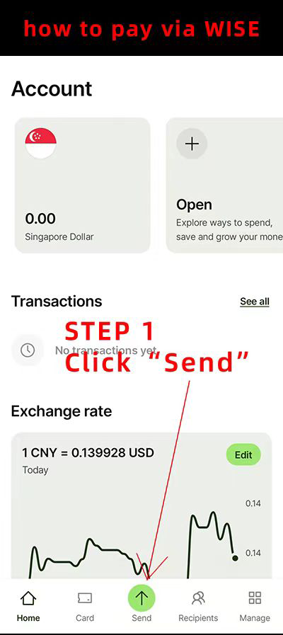 Step 1: Tap Send